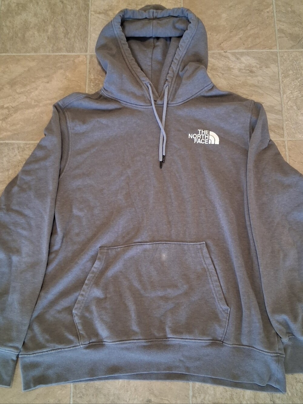 The North Face Fleece Hoodie Gray Graphic Print Mens Size XL Pullover